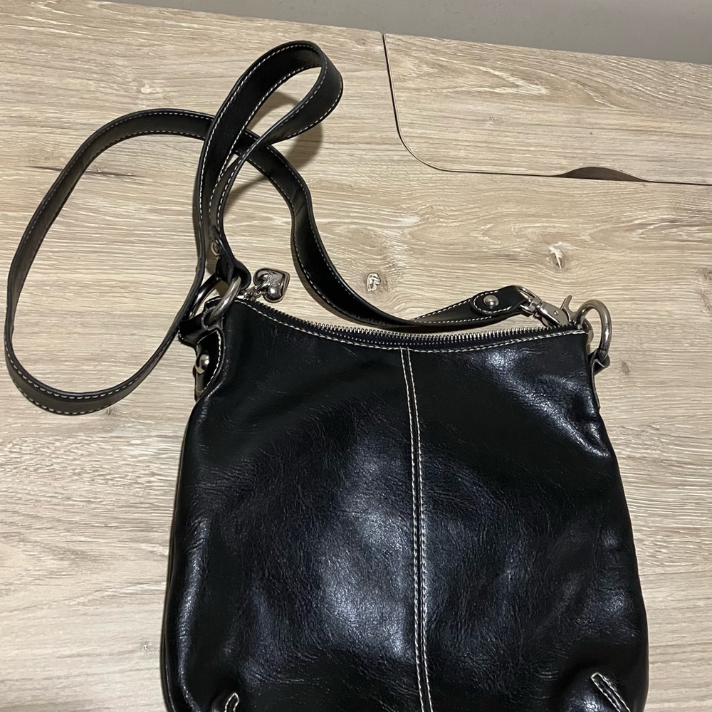 Kathy VanZeeland Studded Shoulder Bag Dark Brown almost Black. Like new. - Picture 2 of 6